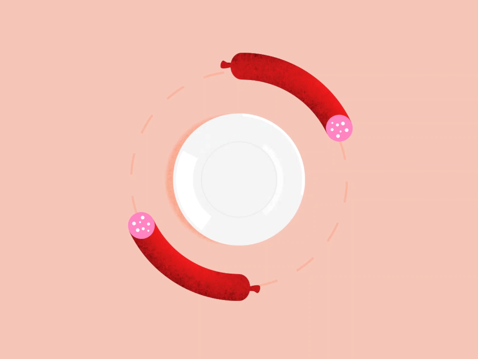Salami Loader animation design food food illustration loader animation restaurant salami