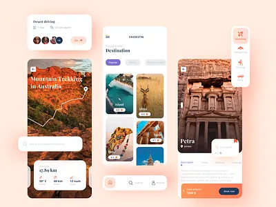 Travel app UI design dailyui design icon mobile mobileui travel app travel blog traveling typography ui ux ux ui