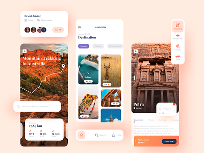 Travel app UI design dailyui design icon mobile mobileui travel app travel blog traveling typography ui ux ux ui