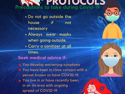 Precautions to take during Covid 19 covid 19 design poster