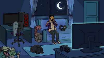 Horror movie adobe photoshop design digital art illustration