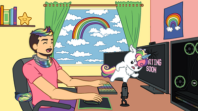 Streaming illustration digital art illustration photoshop