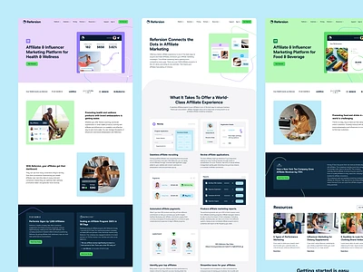 Refersion UI - Solutions & Partners affiliate business corporate design interface marketing partners saas solutions ui web