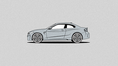 BMW M2 bmw design illustration racecar speed vector