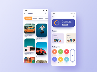 File storage app design exploration dailyui design files gallery mobile mobile ui mobileui storage app ui uiux ux ux ui