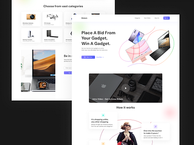 Bidding Website Landing Page Design adobe illustrator adobe photoshop adobe xd app design figma product design ui ui design user experience ux