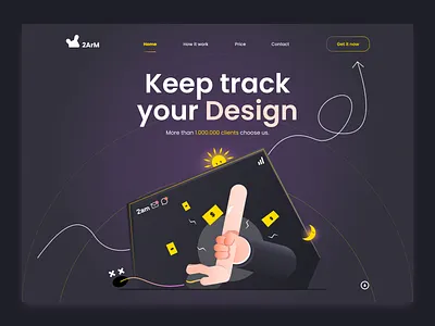 Hand Design Landing Page 2d branding illustraion landing page ui
