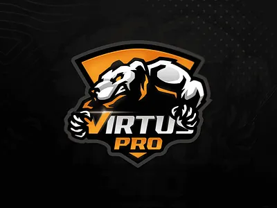 Virtus Pro logo redesign angry art bear branding csgo design e sports illustration logo mascot mascot logo orange pro team vector virtus virtuspro yellow