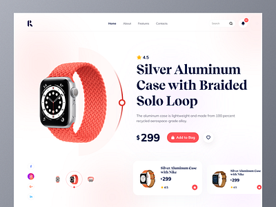 Smartwatch ⌚️ Product Landing Page app app design apple application design ecommerce interface landingpage product product page ui uidesign uiux ux watch watchapp web web design webdesign website