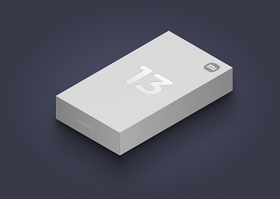 Isometric Mobile Box Design in Figma - Mi 13 Box - Android Box android figma figma design isometric isometric art isometric design isometry mobile mobile box mobile design xiaomi