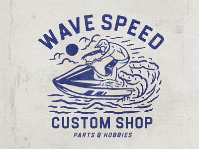 Wave Speed angonmangsa badges branding design graphicdesign hand drawn hobbies illustration jet jets logodesign surf surfing typography vintage vintage badge vintage design water wave waves