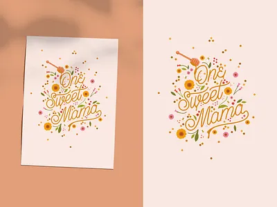 Illustrated Mother's Day Card design florals illustration illustration art monoline script procreate typography vintage