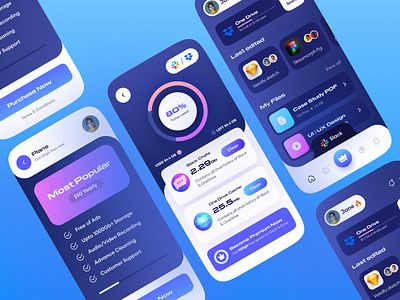 Dark Mode Storage App animation branding dark mode darkmode design graphic design illustration typography ui uiux