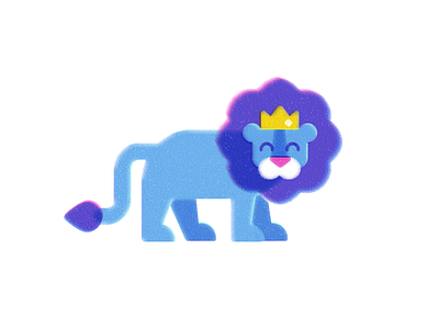 Leo the Lion part 2 animal illustration childrens illustration print risograph texture
