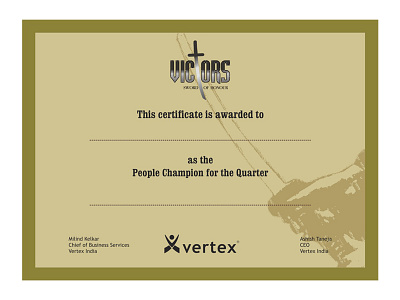 Victors Sword of Honour Certificate certificate certificate design certificate template design ui