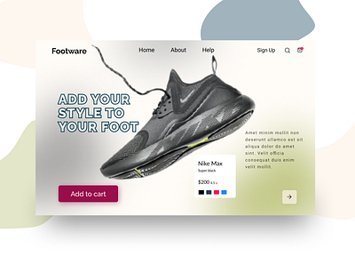 Shoe webdesign app design homepage design icon landing page design typography ui ux web webdesign website