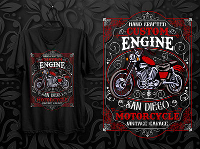 Motorcycle T-Shirt Design bartender bulk coffee design fashion logo skull st. patricks day tee tshirt typography ui unique ux vector