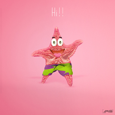 Patrick says Hii adobe illustrator cc adobe photoshop adobe photoshop cc characterdesign design graphicdesign illustration patrick photoshop spongebob spongebob squarepants vector