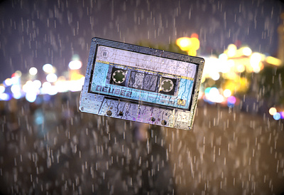 Cassette Render cassette cassette player design keyshot night rain render scene tape