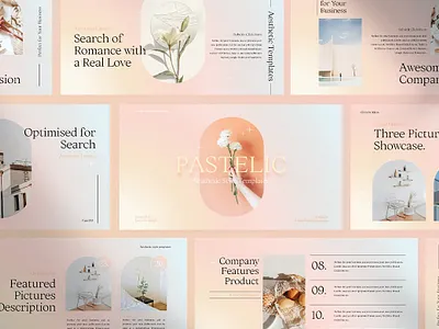 PASTELIC Multipurpose,Presentation Template clean colorful company corporate google slides keynote modern multipurpose multipurpose template photography pitch deck portfolio powerpoint presentation studio template unique web design web development website