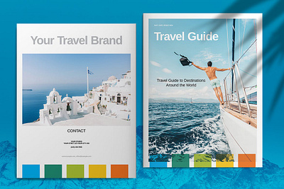 Blue Travel Guide Brochure Template brochure business business catalog catalog magazine portfolio template brochure