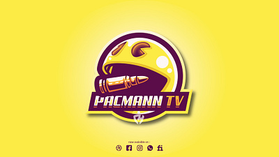 Pacman Eating Bullet 💊 character design esport logo esports gaming logo illustration logo mascot mascotlogo pacman vector