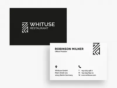 Business Card Whituse brandidentitydesign branding business card business card design businesscard card creative creativity design designer graphic design logo minimal modern modern businesscard design print design stationary typography