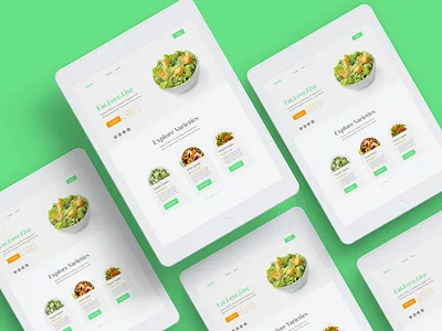 Saladin | Salad website landing page branding design landing page ui ui website design