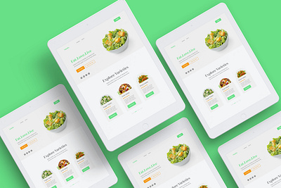 Saladin | Salad website landing page branding design landing page ui ui website design