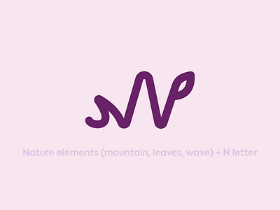 Nature branding flat icons logo logodesign monogram