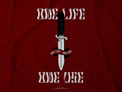 Knife - One life one use art direction illustration illustrator psd vector