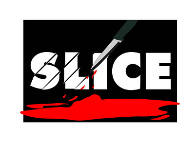 Slice Poster design graphic design horror illustration knife minimal poster slice