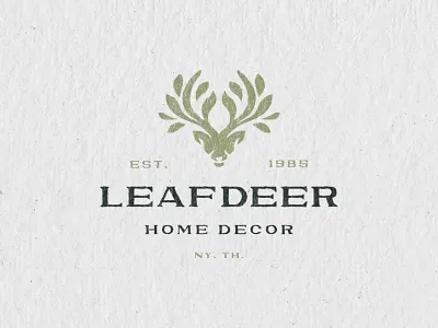 Leafdeer®️ Brand identity animal brand branding concept deer deer head illustration leaf logo logo design logo designs logomark minimal nature organic simple typography ui ux vector