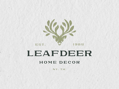 Leafdeer®️ Brand identity animal brand branding concept deer deer head illustration leaf logo logo design logo designs logomark minimal nature organic simple typography ui ux vector
