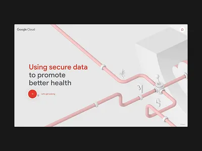 Google Cloud Healthcare - Security 3d animation design illustration jam3 ui uiux ux web webdesign webgl