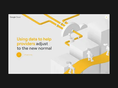 Google Cloud Healthcare - Insights 3d animation design google illustration jam3 ui uiux ux web webdesign webgl