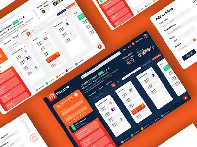Talent.io ( Recruit Platform Web App) Concept UI concept daily dailyui dashboard design graphic design talent ui uidesign uiux ux web web app web app design web application web application design web design web ui