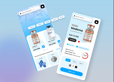 Covid-19 Vaccine App app clean covid 19 daily ui landing page ui ux vaccine