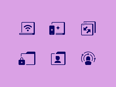 Productivity icons browser connectivity cute figma flat icon folder icon icons illustration laptop line icon minimal productivity responsive security ui vector vector icon web icons wifi