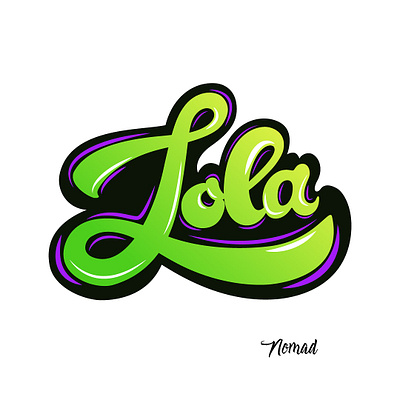 Lola branding design handlettering letter logo lettering