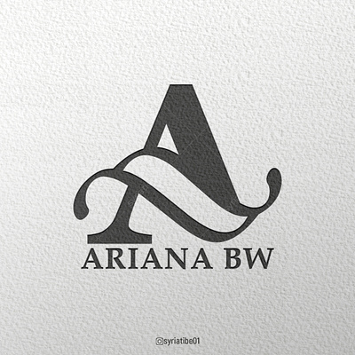 ARIANA BW (A) bw logo logodesign logotype