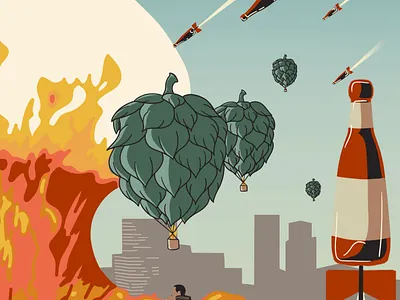 End of the world Brew design graphic design illustration illustrator poster sketch vintage