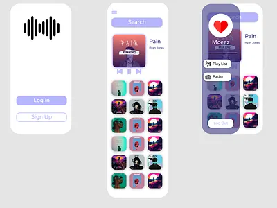 Aplex app branding design ios login moez mustafa music player plain ui uiux ux design uxdesign whitespace