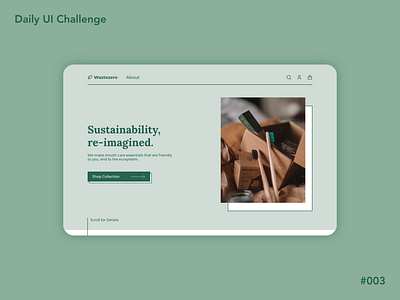 Daily UI - Landing Page dailyui003 dailyuichallenge design sustainable ui ui design