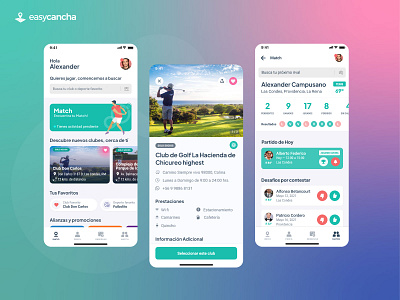 app easycancha app app design app mobile design flat ios mobile mobile design sports app ui ux white