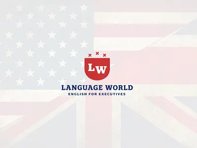Language world brand identity branding design flag flat icon language logo us uk vector