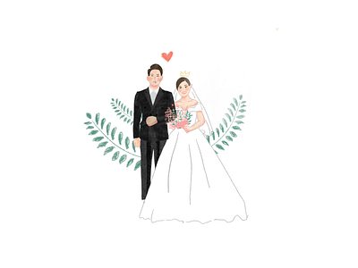 Happy Wedding my BF creative design drawing