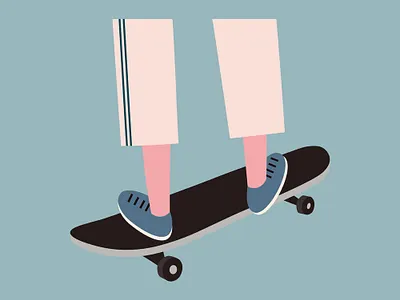 Girl with skateboard illustration 2d animation adobe illustrator adobe photoshop animation artwork cartoon design flat girl girls graphic design illustration vector