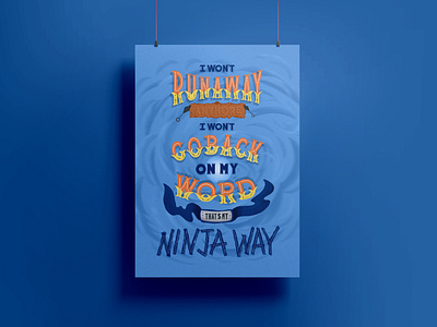 Naruto Quote Lettering from "Naruto" Anime anime anime lettering animeart animelettering design digital lettering illustration lettering naruto procreate