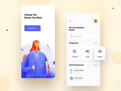 Medical Assistant App Exploration app design illustration minimal ui ux web